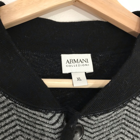 Armani Collezioni Grey Button Up Sweater - Picture 8 of 14